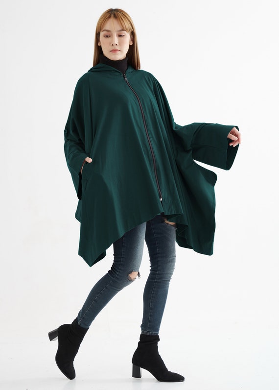 Giacca bomber da donna in lana blu scuro con dettagli bianchi
