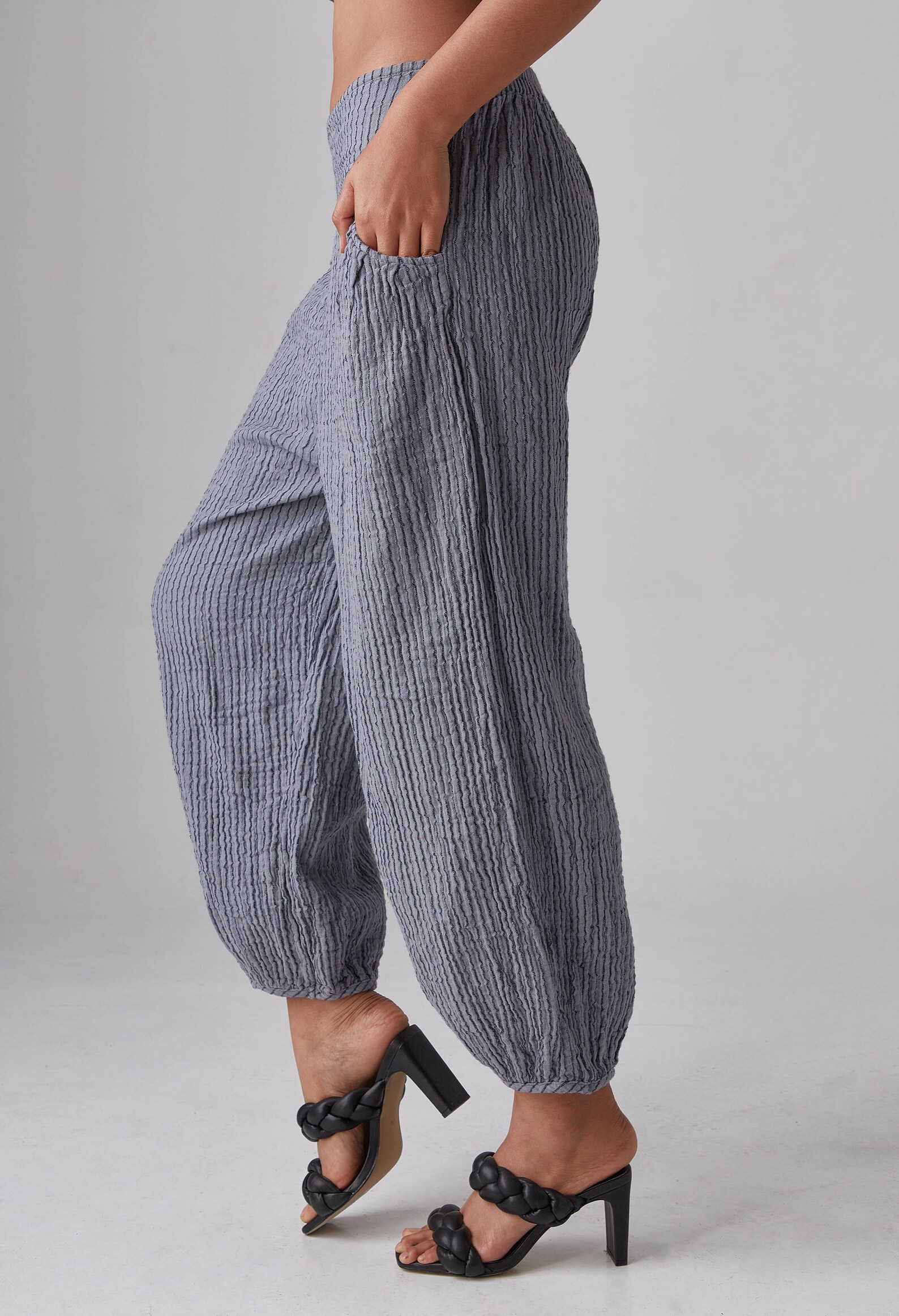 striped ankle pants