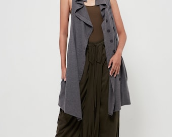 トップス nagonstans asymmetry slit vest nagonstans asymmetry slit vest