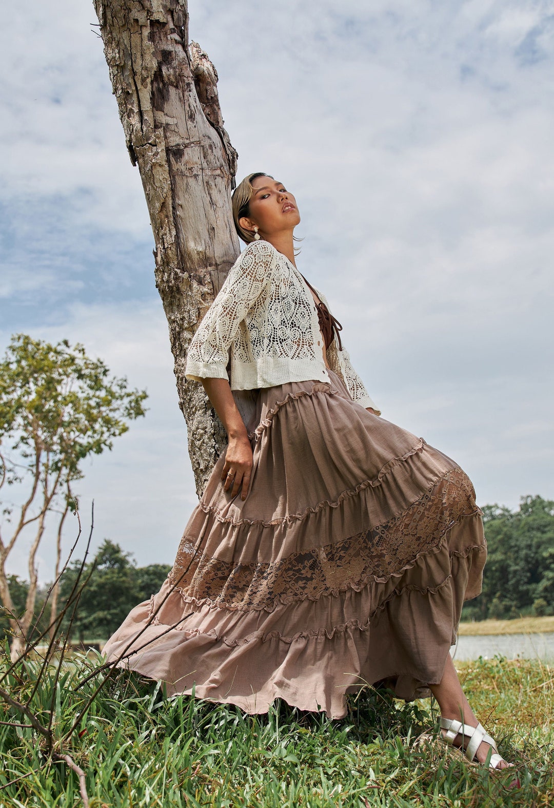 Moschino★Cotton Long Skirt Moschino Cotton Long Skirt | italist
