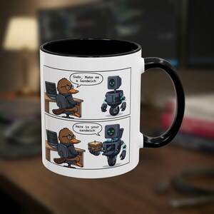 Sudo Make Me a Sandwich Mug – Linux Developer Command Line Coffee Cup