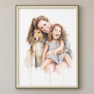 Mom Portrait Gift For Best Mom Ever Birthday Present Idea Personalized Keepsake Wall Art Print Digital With Fast Easy Delivery For All Time
