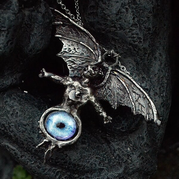 King Diamond eye of the witch solid pewter pendant by Mortiis.M