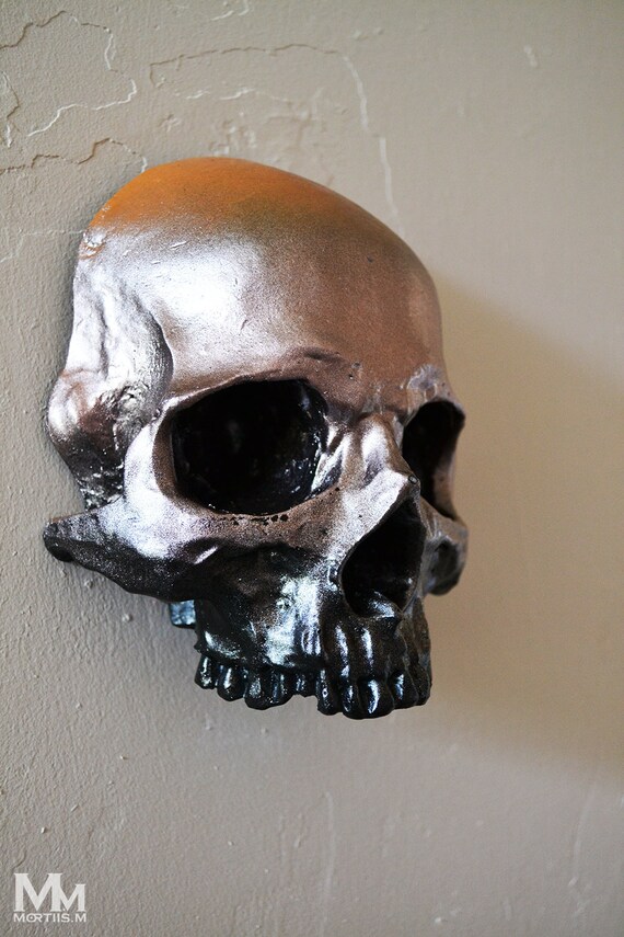 Resin Decorate Wall Skull By Mortiis M Sunset Pink Etsy