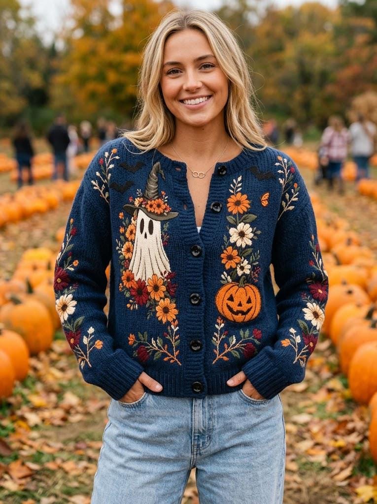 treat ürself Rose flower cardigan blue Blue Floral Cardigan - Etsy Canada