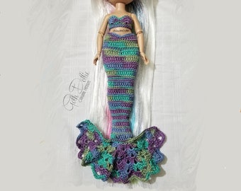 PDF/Ebook PATTERN: RH Doll Mermaid Outfit Crochet Pattern by GothDollie