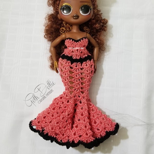 PDF/Ebook PATTERN: Lol Omg Doll Lacy Mermaid Gown Dress by GothDollie