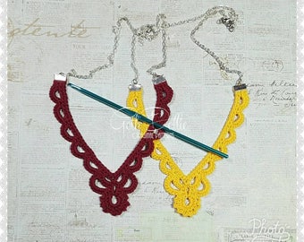 PDF/PATRÓN: Collar de crochet con filigrana de GothDollie