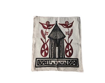 Authentic Fakaha Cloth 302 - Rare Unique hand painted Korhogo cloth Organic cotton Wall hanging