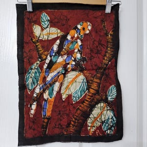 Batik Handmade Painted African Art Cloth Textile Fabric 100% cotton F. R. #03