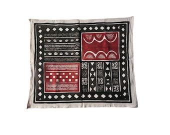 Authentic Fakaha Cloth 31 - Rare Unique hand painted Korhogo cloth Organic cotton Wall hanging