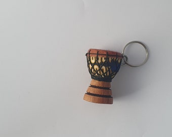 African Djembe Drum Keyring - Small