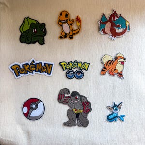 Broderad lapp med animemonster, stryk-på- och sy-på-lapp med söt fickmonster, animevarelsemärke, gör-det-själv-jacka-väska-dekor, spelpresent
