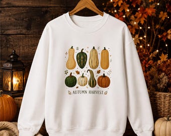 Autumn Harvest Pumpkins & Gourds Graphic Sweatshirt, Hoodie And T-SHirt