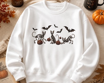 Halloween Cats Pumpkin Graphic Sweatshirt, T-Shirt & Hoodie