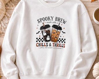 Spooky Brew Halloween Coffee Sweatshirt, Hoodie & T-Shirt | Gift For Everyone