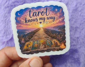 Tarot, Tarot vet min väg klistermärke, mystisk tarotläsare vinyldekal