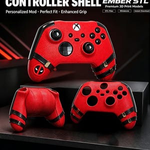 Deadpool Xbox Controller Shell STL | Custom Gamepad Cover | 3D Printing Files | Digital Download