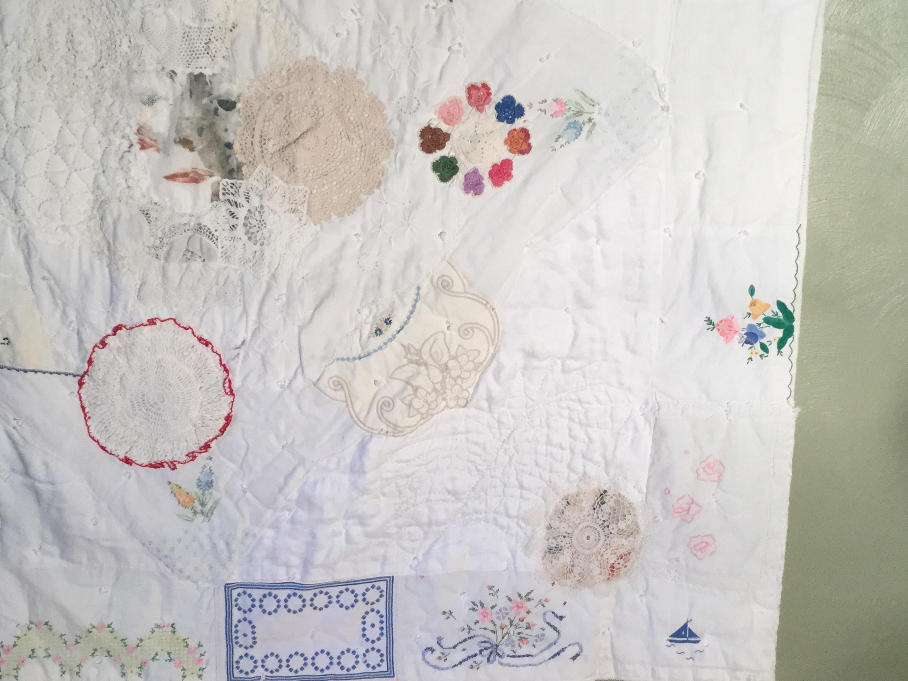 Vintage linen quilt Etsy