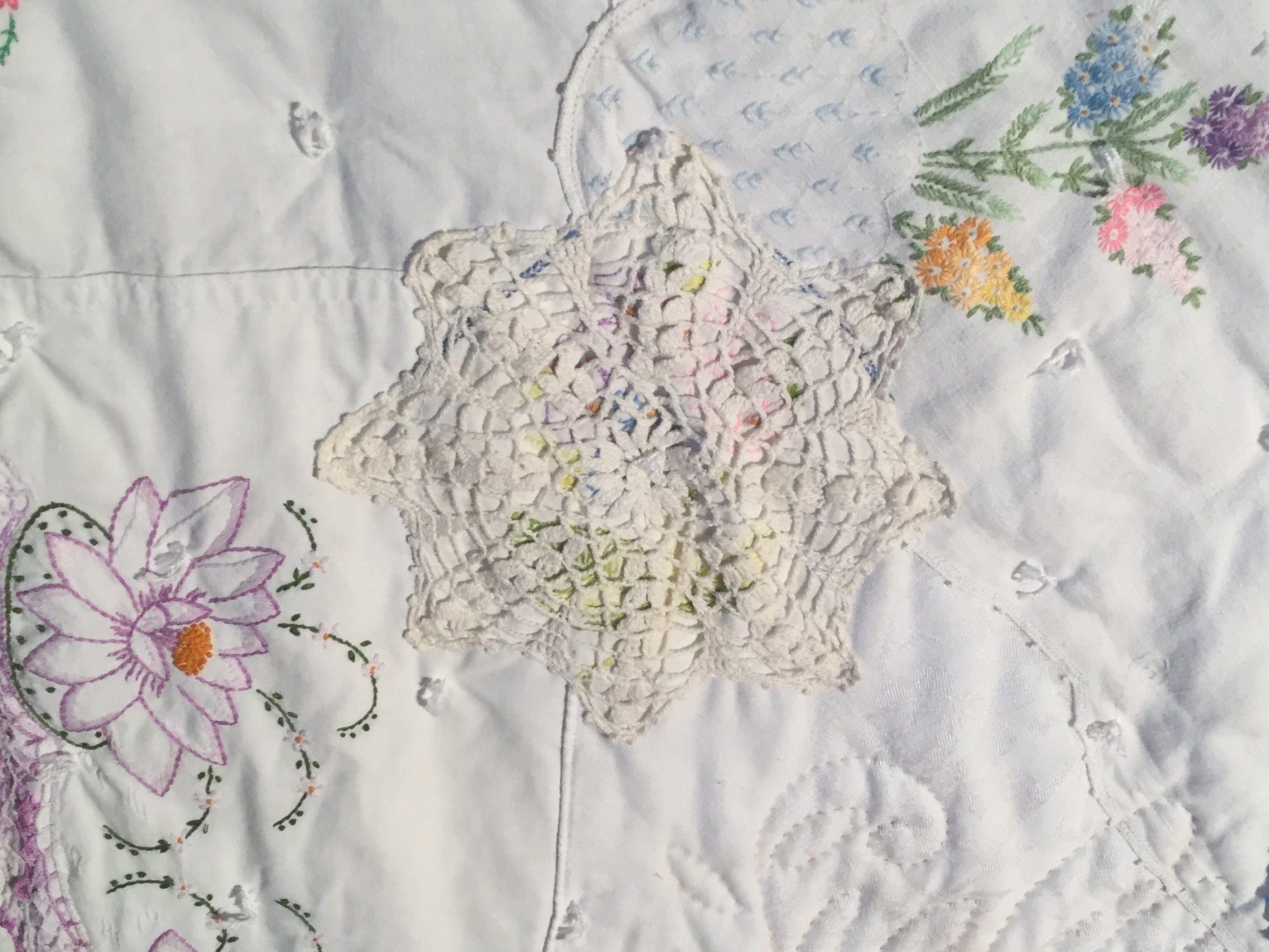 Vintage linen quilt Etsy