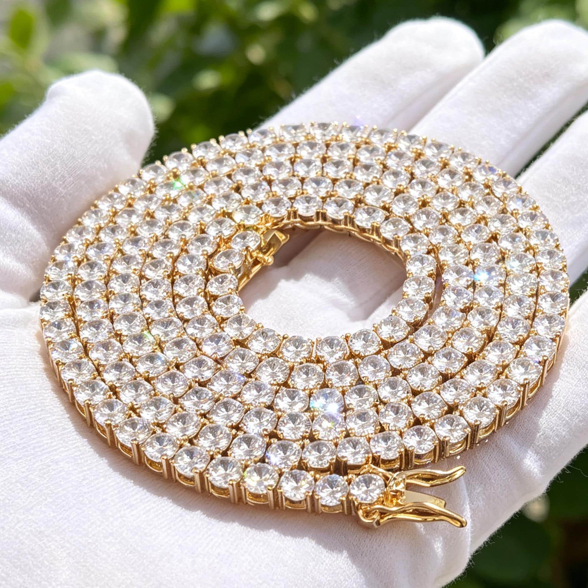 Iced Out Tennis Chain - Etsy