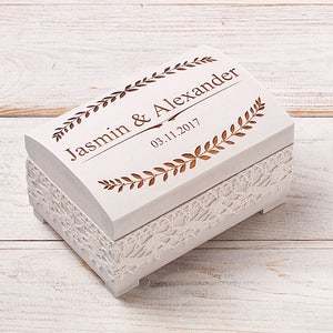 Rustic Wedding Ring Bearer Box, Personalized Ring Holder, Ring Pillow Alternative, Shabby Chic White Wedding Decor, Custom Wooden Ring Box
