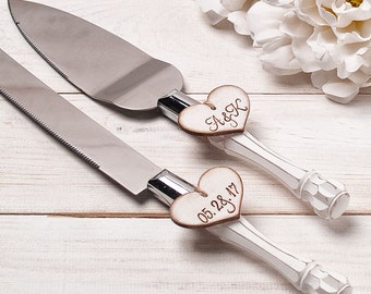 Cake Serving Set Rustic Wedding Cake Cutting Set Wedding Cake Knife Set Wedding Cake Servers Wedding Cake Cutter Cake Decoration White