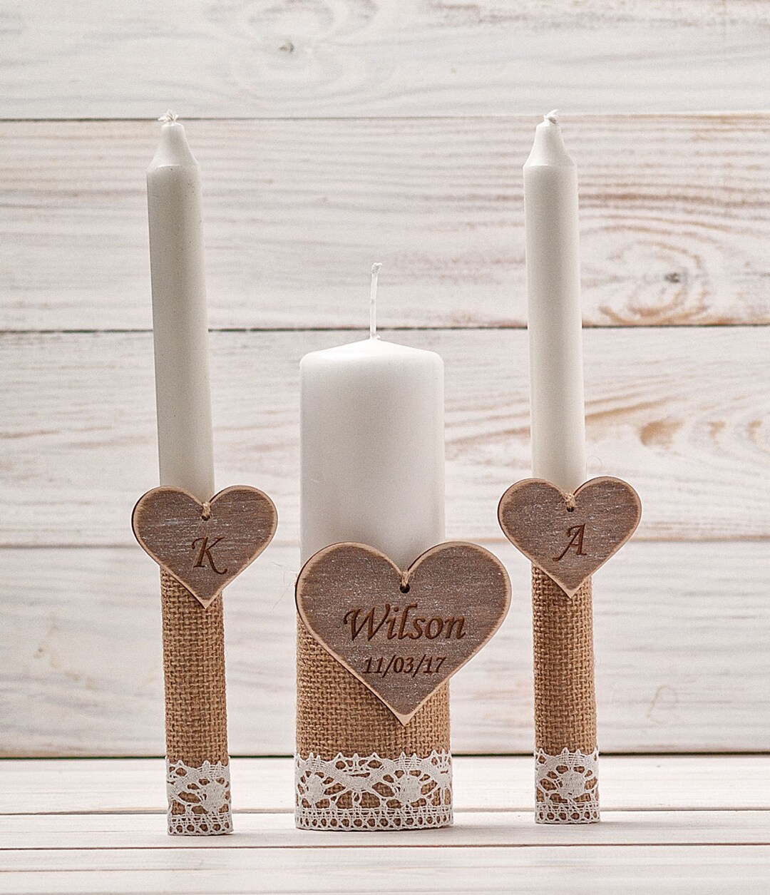 Wedding Unity Candles, Personalized Unity Candle Set, Unity Ceremony