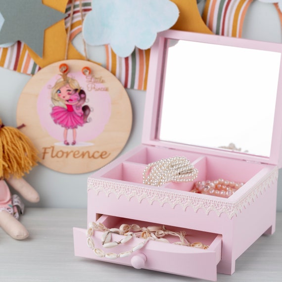 Princess Jewelry Box for Little Girls Personalized New Baby Memory Box Jewelry Organizer Baby Girl First Birthday Blessing Gift Baptism Etsy Australia