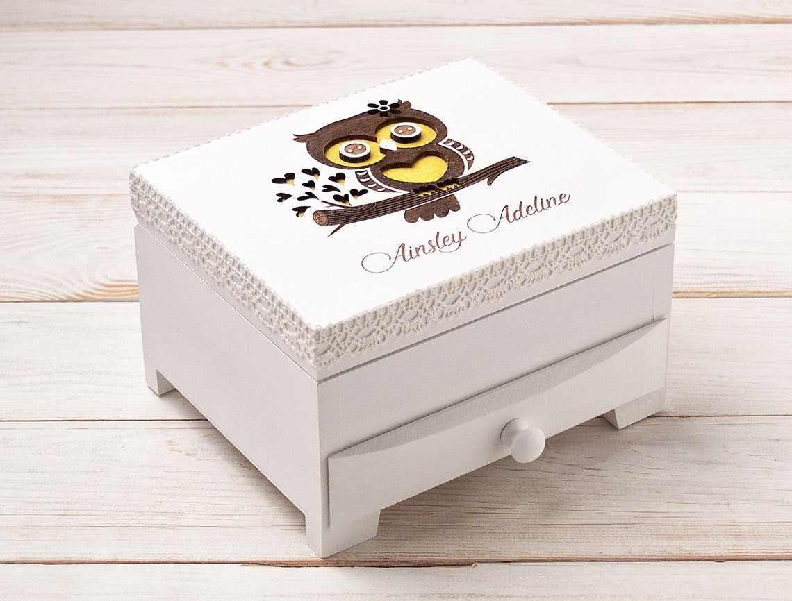 Baby Girl Jewelry Box Personalized With Name Jewelry Etsy