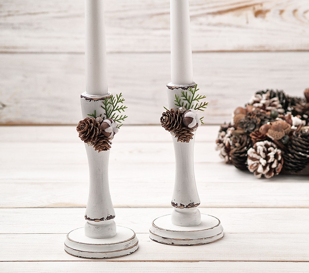Candle Holder for Pillar Candles Christmas, 1 Piece Long Candle Holder