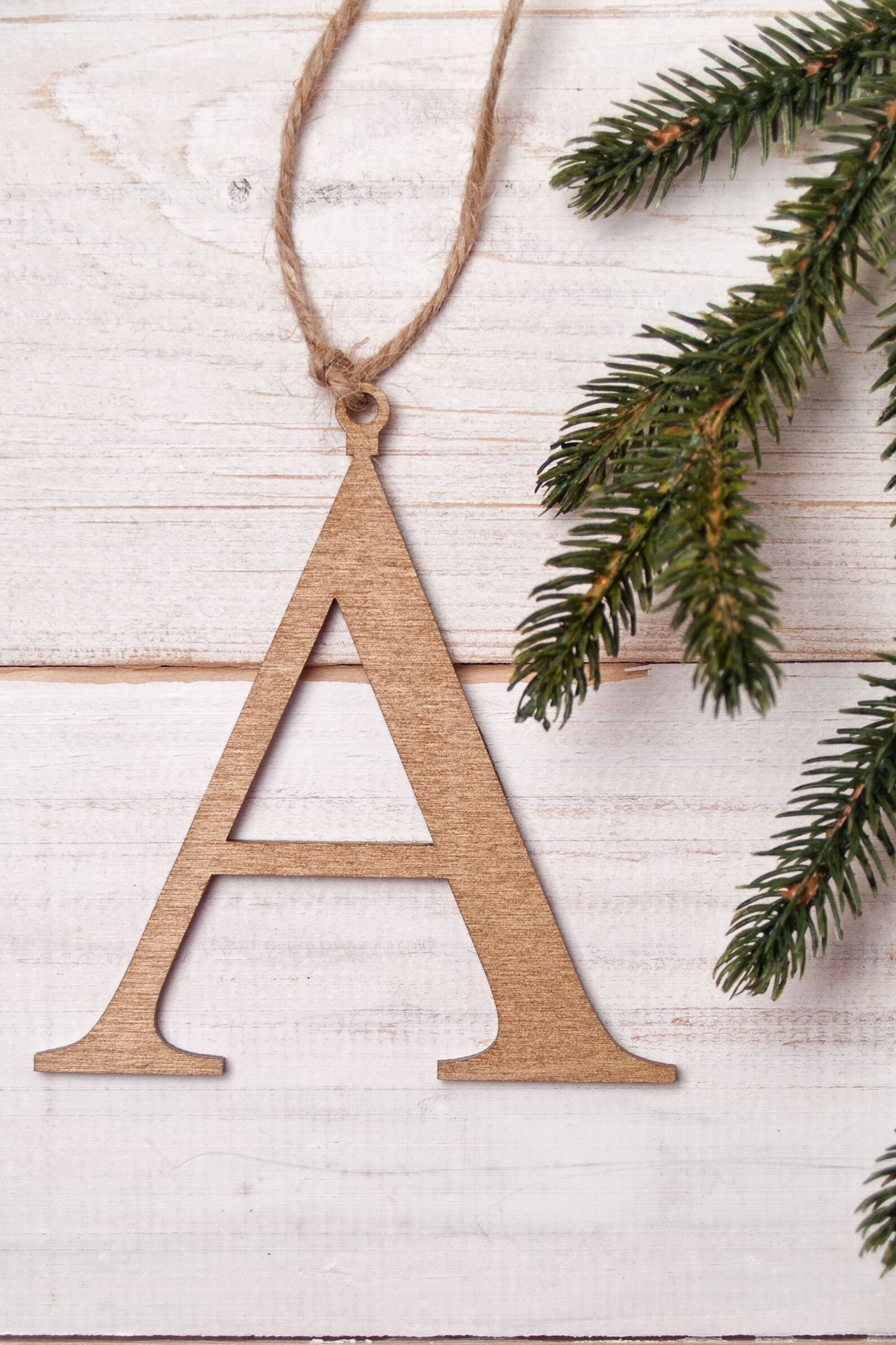 Christmas Initial Ornaments Tree Ornaments Personalized Etsy