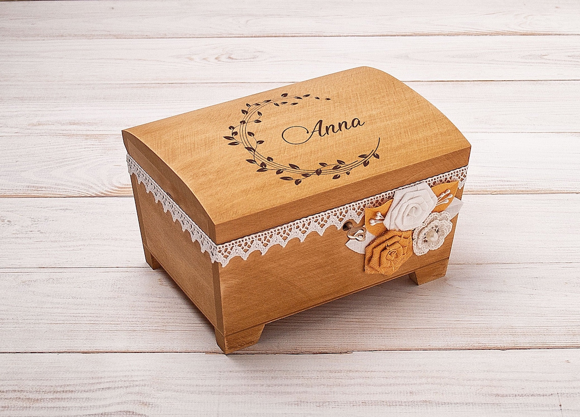 Personalized Jewelry Box for Women Flower Girl or Bridesmaids Etsy