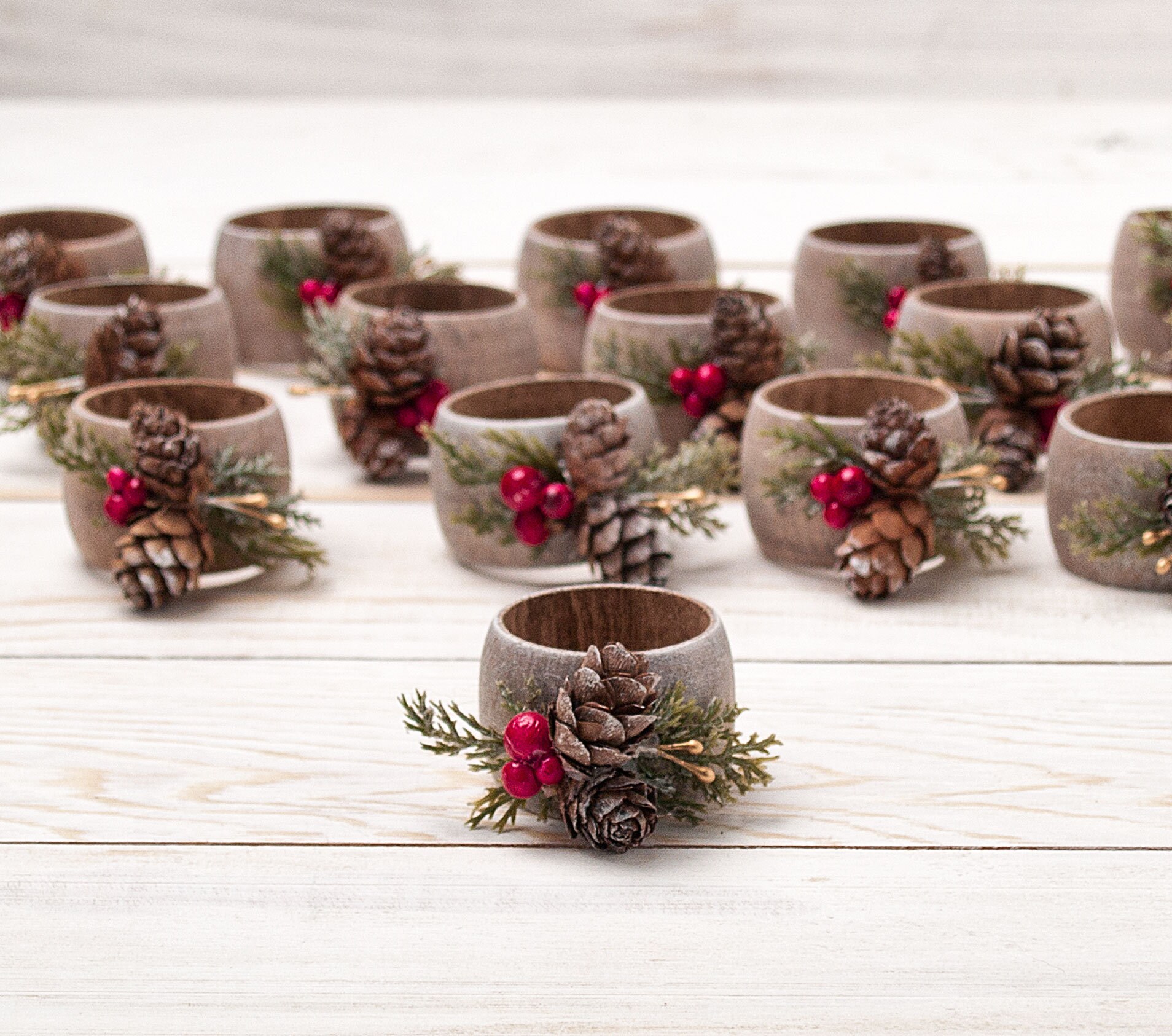 Set Of 12 Rustic Burlap Napkin Rings - Woven Jute Rope Table Decor For Weddings, Christmas, Thanksgiving & Everyday