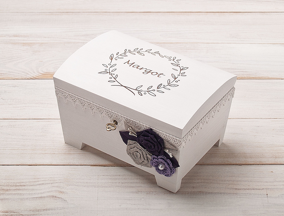 Baby Memory Keepsake Box Custom Jewelry Box for Girls Baby Etsy