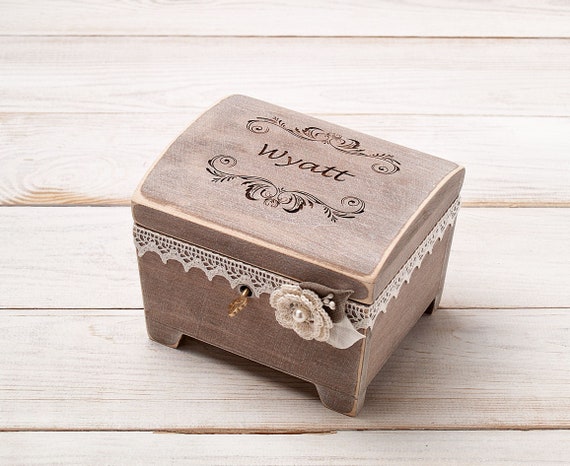 Baby Keepsake Gift Box for Baptism, Baby Girl Memory Box, Small - Main Image