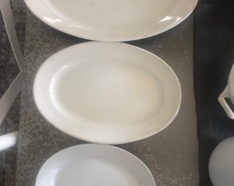 White Ironstone Platters