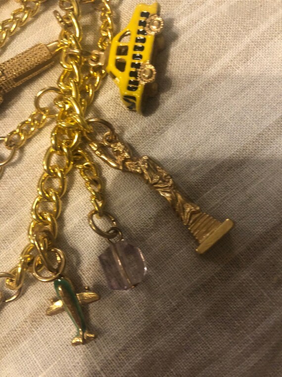 goldtone keychain with Gem