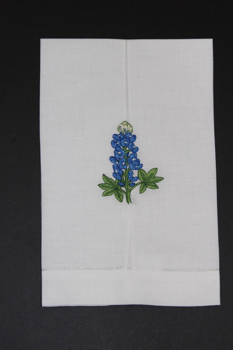 Bluebonnet Linen Hand Towels image 1