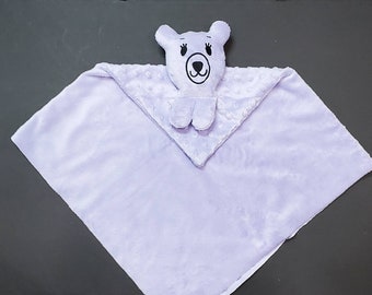 Personalized Minky Snuggle Pal Lavender Lovey for Baby