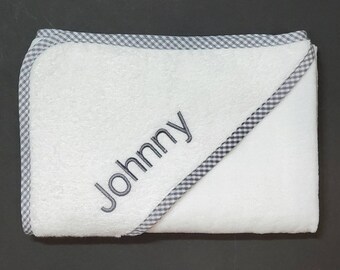 Personalized Baby Boy or Girl Hooded Bath Towel