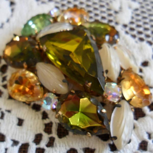 Large Vintage Colorful Multi-Faceted Cut Glass Crystal & image 3