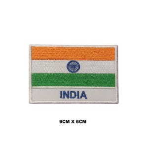 INDIA Flag Iron/Sew On Patch Embroidered Patch Badge Applique For Clothes