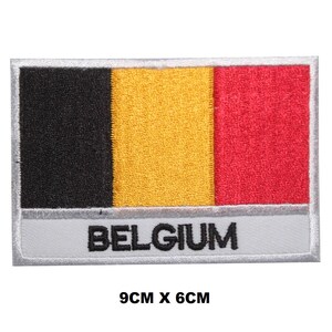 BELGIENS flagga stryk-/sy-på-lapp broderad lapp badge applikation för kläder