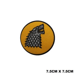Stark Wolf Movie Iron/Sew On Patch Embroidered Patch Badge Applique For Clothes