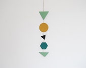 Garland Geometric - Mint, Tan, Emerald Green and Black