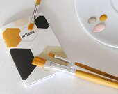 Notebook Collection #1 Grey & Pink . Binding Hand with golden thread . Two Sizes . White Page 