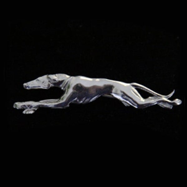 Greyhound Brooch - Running Whippet Galgo Lurcher Dog - Racing Silhouette - Jewelry