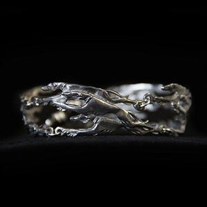 Pulsera de galgo - Brazalete de whippet - Lebrel corredor - Joyería de galgo - Peltre