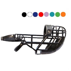 Greyhound Muzzle - European Style Greyhound Kennel Muzzle - Padded - Size 3 closed